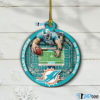 Miami Dolphins NFL 3D Stadium Christmas Wood Ornament