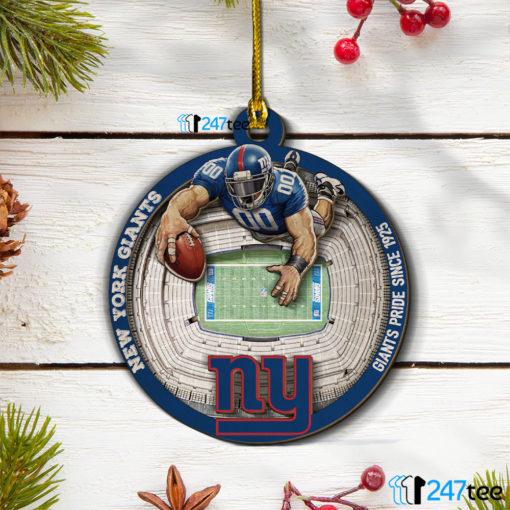 New York Giants NFL 3D Stadium Christmas Wood Ornament