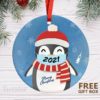 Penguin with mask 2021 Christmas Ornament