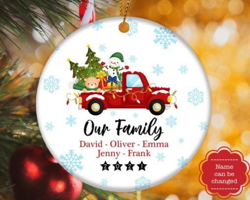 Personalized Family Christmas Ornaments 2021 Xmas Ornament