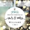 Personalized First Christmas as Mr Mrs 2 Porcelain Ornament 1
