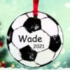 Personalized Soccer Ball Year Christmas Ornament 1