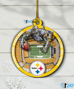 Pittsburgh Steelers NFL 3D Stadium Christmas Wood Ornament 1