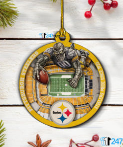 Pittsburgh Steelers NFL 3D Stadium Christmas Wood Ornament