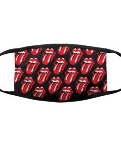 ROLLING STONES Tongue Repeat Face Mask