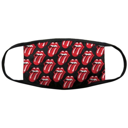 ROLLING STONES Tongue Repeat Face Mask