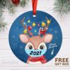 Reindeer with mask 2021 Christmas Ornament