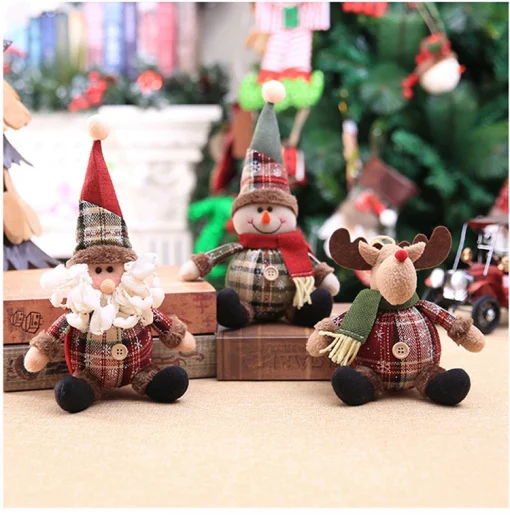 Santa Claus Christmas Doll Merry Christmas Decorations for Home Elk Christmas Ornaments Xmas Tree Decor 2021