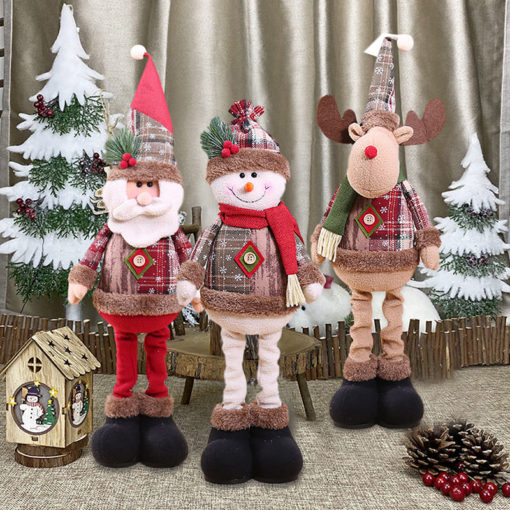 Santa Claus Christmas Doll Merry Christmas Decorations for Home Elk Christmas Ornaments Xmas Tree Decor 2021