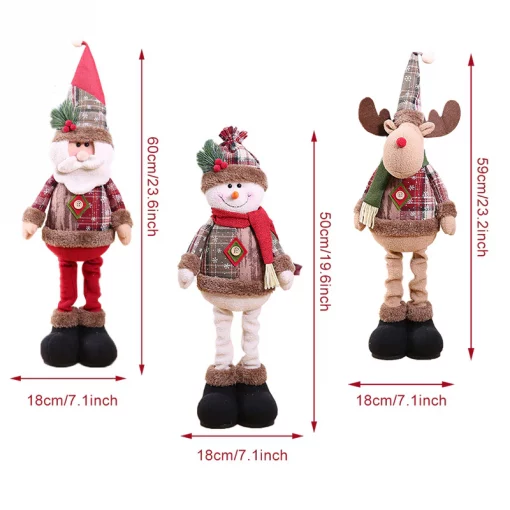 Santa Claus Christmas Doll Merry Christmas Decorations for Home Elk Christmas Ornaments Xmas Tree Decor 2021