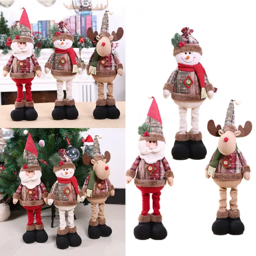 Santa Claus Christmas Doll Merry Christmas Decorations for Home Elk Christmas Ornaments Xmas Tree Decor 2021