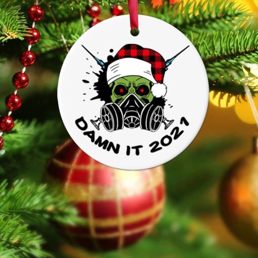 Skull with Gas Mask 2021 Christmas Ornament 1