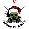 Skull with Gas Mask 2021 Christmas Ornament