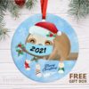 Sloth with mask 2021 Christmas Ornament