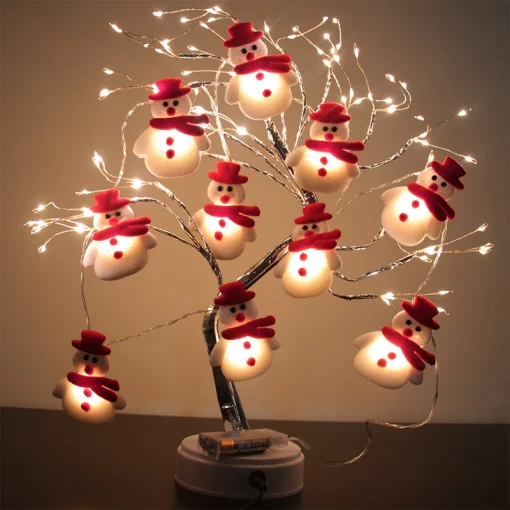 Snowman Christmas Tree LED Garland String Light merry Christmas decorations for home 2021