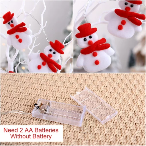 Snowman Christmas Tree LED Garland String Light merry Christmas decorations for home 2021