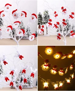 Snowman Christmas Tree LED Garland String Light merry Christmas decorations for home 2021