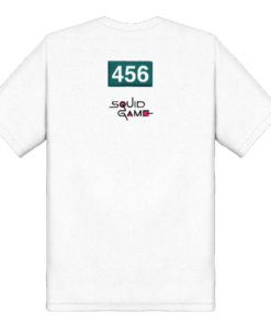 Squid Game Player Number Patch White Custom logo English Shirt