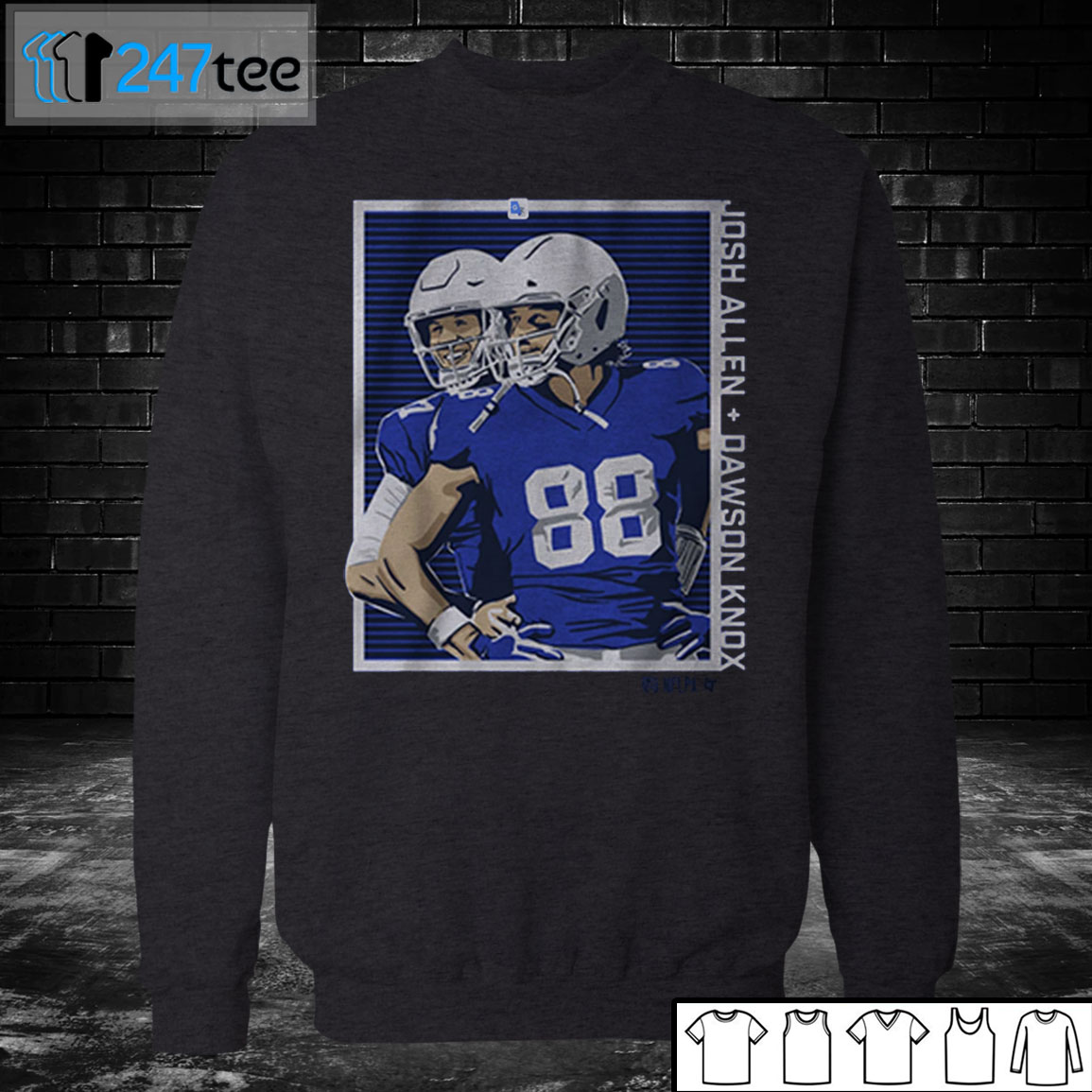 Sweatshirt JOSH ALLEN AND DAWSON KNOX GUYS BEING DUDES T shirt Sweatshirt JOSH ALLEN AND DAWSON KNOX GUYS BEING DUDES T shirt