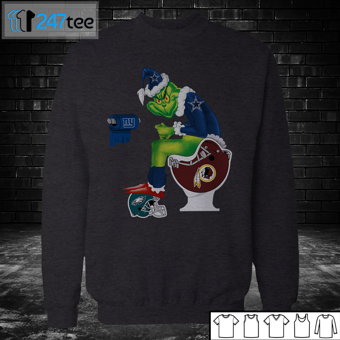 NFL Dallas Cowboys The Grinch Ugly Christmas Sweater