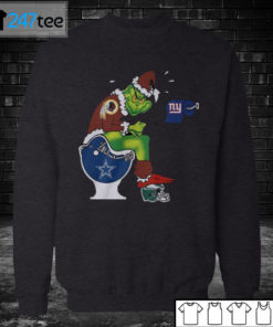 Sweatshirt The Grinch Washington Football Team Shit On Toilet Dallas Cowboys Christmas Sweatshirt T shirt