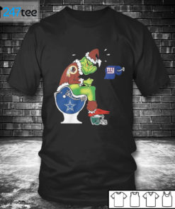 T shirt The Grinch Washington Football Team Shit On Toilet Dallas Cowboys Christmas Sweatshirt T shirt