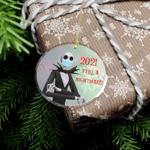 The Nightmare Before Christmas Ornament 2021 Still A Nightmare Jack Skellington with Mask Pandemic ornament 1