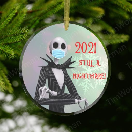 The Nightmare Before Christmas Ornament 2021 Still A Nightmare Jack Skellington with Mask Pandemic ornament