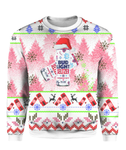 Perpermint Pattie Bud Light Ugly Christmas Sweater