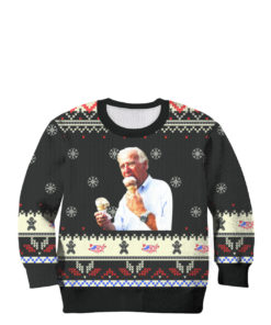 Joe Biden Eating Ice Cream Ugly Christmas Sweater