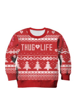 Thug Life Ugly Christmas Sweater - Q-Finder Trending Design T Shirt