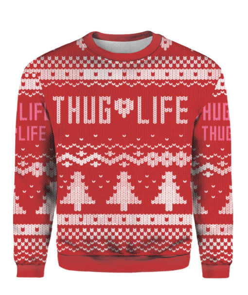 Warm up this holiday season with our new Thug Life Ugly Christmas Sweater. Featuring one of the most classic themes in modern history, this sweater is sure to illicit giggles and enjoyment from family and friends alike. We've designed it to fit both men and women . It's also available in several different color schemes - all of which are shown on this page (be sure to click on each picture for a better look). This Thug Life Ugly Christmas Sweater features the famous logo created by Tupac Shakur. The green sweater features the famous 'Thug Life' logo with green accents all over this black sweater made for women. If you're looking for the perfect ugly Christmas sweater to wear to a holiday party this year, look no further. This Thug Life Ugly Christmas Sweater has been designed with bright colors and the Thug Life logo. It's made with 100% polyester material that will keep you warm when it's cold outside. This sweater will keep you warm even on Christmas, with your favorite Thug Life characters printed onto it. Lightweight and comfortable, this Christmas sweater is perfect for any Christmas party or celebration. This long sleeve sweater will definitely turn heads and maybe even start some conversations. So what are you waiting for? Let's get this holiday season started with a bang and pick up your very own Thug Life Tacky Christmas Sweater! … This sweater is perfect for the holidays. It is one size fits most, with a non-adjustable strap in the back. It has a classic crew neck. This sweater displays the phrase "Thug Life" in green letters on the front, with a gold chain around it, above an image of their logo on the left chest. His glorious sweater declares his allegiance to the Thug Life. Made of 100% polyester, it features a high-quality image and looks good enough to wear with pride year-round. Stay fresh for the holidays with this all-over print ugly Christmas sweater. A special snowflake pattern covers the sweater, featuring snowflakes, snowmen, and holiday trees. The ugly Christmas sweater is designed with ribbed neckline and cuffs to help fit the oversized sweater over even the biggest of sweaters. Give it as a nerdy or political Christmas gift this year. Extra Long The Man Sweater. Perfect fit for heights between 5'8"-6'3". Great gift idea for girlfriend, wife, mother, sister, grandma, aunt, friend or any other women in your life! Our sweater is an original design printed with high performance inks that will never fade! This comfy sweatshirt is perfect for lounging around the house or wearing out on the town. It's lightweight, stylish, and made to last. Please note that this message is satirical in nature, it is not intended to be offensive or graphic.