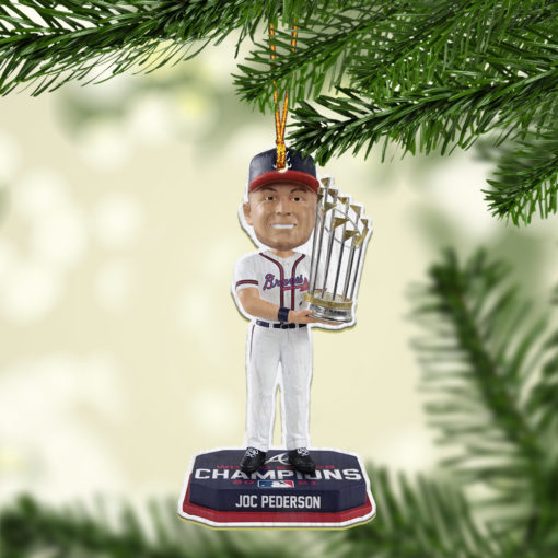 JOC PEDERSON Atlanta Braves World Series 2021 Champions Ornament