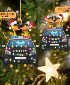 Name Customization Police Christmas Ornament police Santa ornament 3