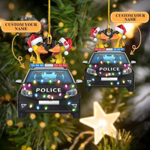 Name Customization Police Christmas Ornament police Santa ornament 3