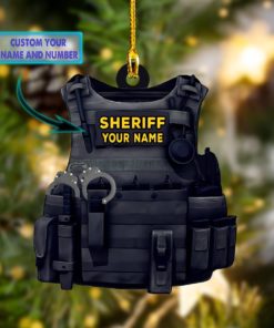 Name Customization Police Christmas Ornament police Santa ornament 5