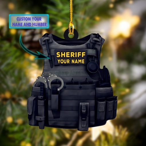 Name Customization Police Christmas Ornament police Santa ornament 5