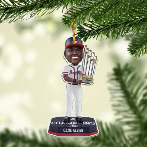 OZZIE ALBIES Atlanta Braves World Series 2021 Champions Ornament