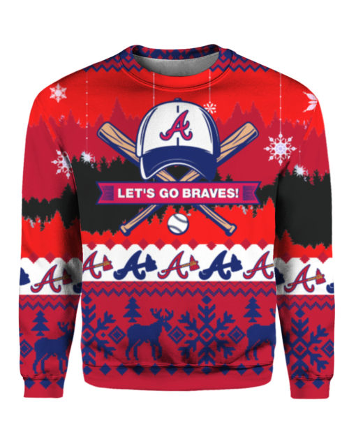 Let’s Go Atlanta Braves Ugly Christmas Sweater