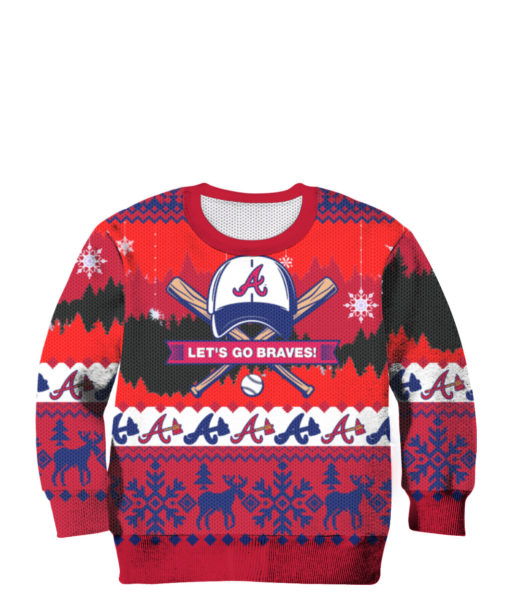 Let’s Go Atlanta Braves Ugly Christmas Sweater