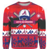 Let’s Go Atlanta Braves Ugly Christmas Sweater