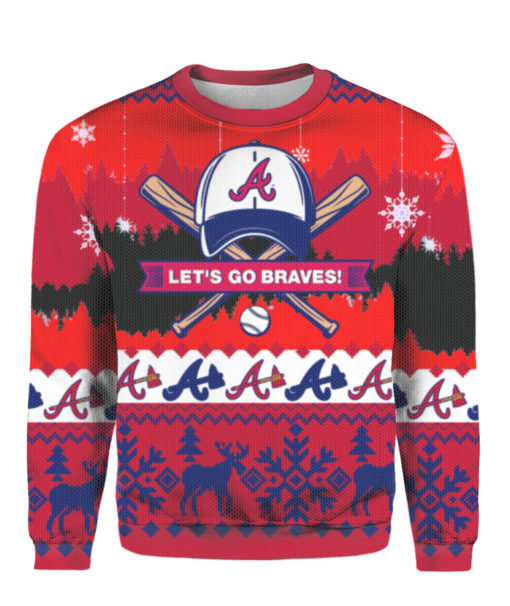 Let’s Go Atlanta Braves Ugly Christmas Sweater