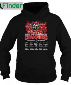 CINCINNATI BEARCATS 2021 ACC UNDEFEATED CHAMPIONS SIGNATURES THANK HOODIE