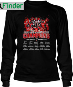 CINCINNATI BEARCATS 2021 ACC UNDEFEATED CHAMPIONS SIGNATURES THANK LONG SLEEVE