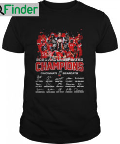 CINCINNATI BEARCATS 2021 ACC UNDEFEATED CHAMPIONS SIGNATURES THANK SHIRT