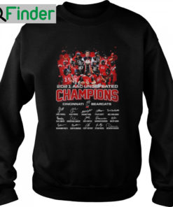 CINCINNATI BEARCATS 2021 ACC UNDEFEATED CHAMPIONS SIGNATURES THANK SWEATSHIRT