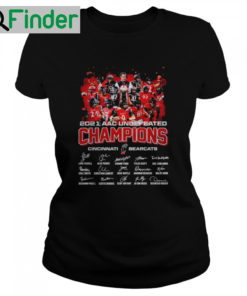 CINCINNATI BEARCATS 2021 ACC UNDEFEATED CHAMPIONS SIGNATURES THANK T SHIRT