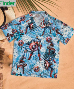 Captain America Surfing Hawaiian Shirt 3