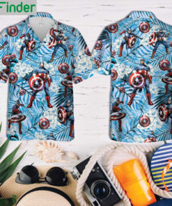 Captain America Surfing Hawaiian Shirt 4