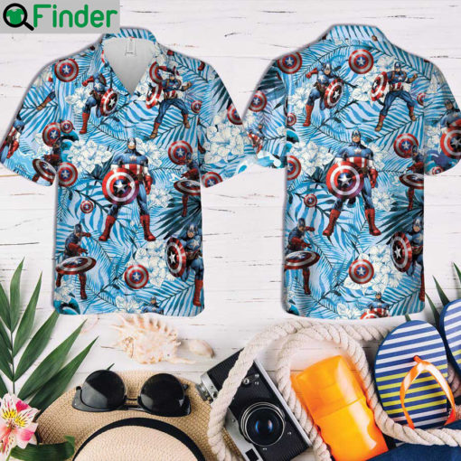 Captain America Surfing Hawaiian Shirt 4